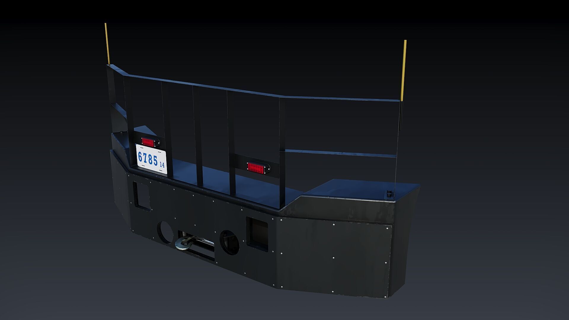 Wrecker tow Body Low-poly 3D model_23