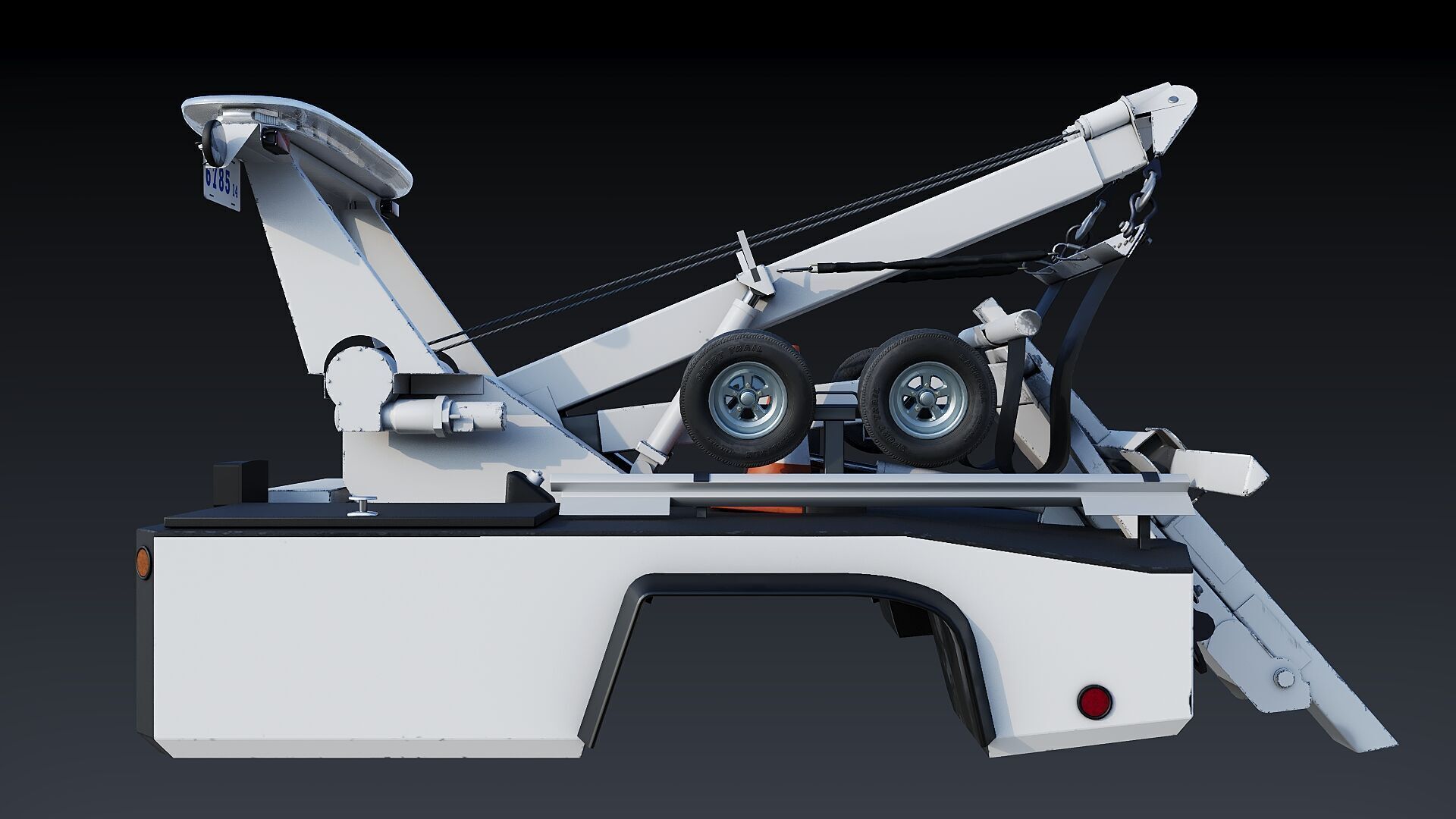 Wrecker tow Body Low-poly 3D model_8