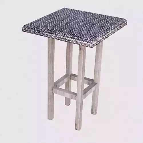 Simple Wooden Stool 3D model