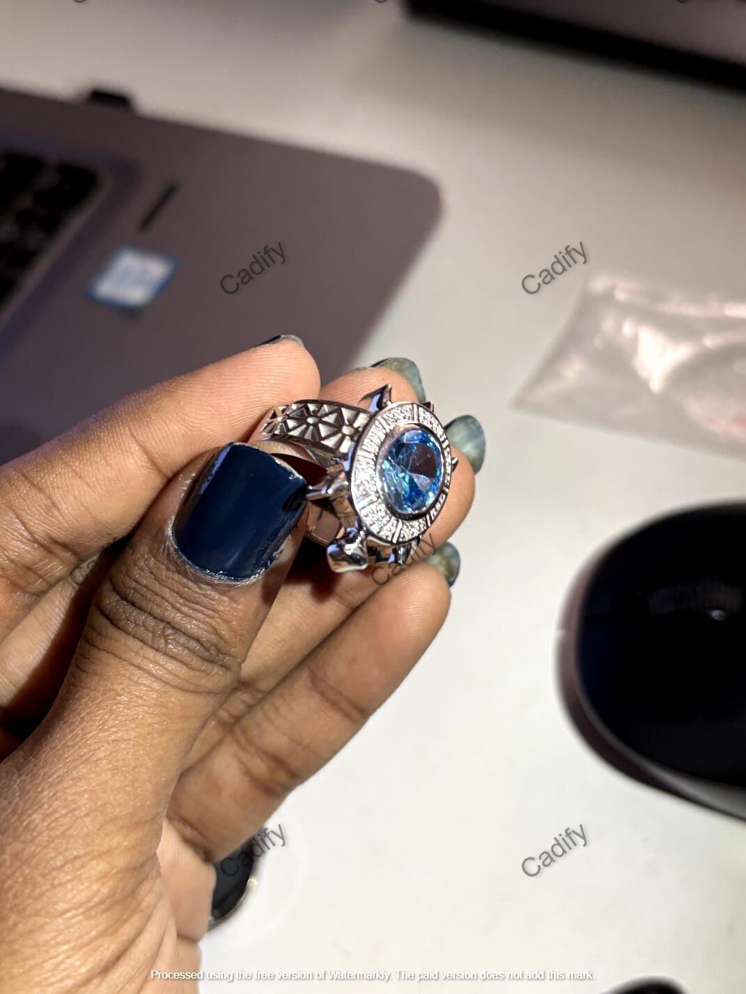 Mens Lucky Turtle Diamond Ring 3D Cad Model 3D print model_3