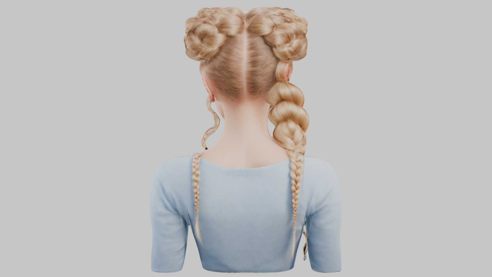 8 IN 1 YOUNG BEAUTIFUL TEEN HEAD BUST PACK FEMALE CHARACTER PACK Low-poly 3D model_39