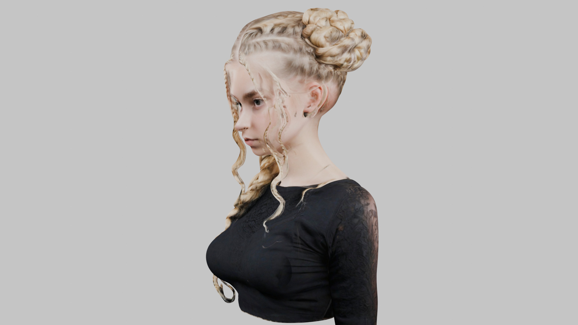 8 IN 1 YOUNG BEAUTIFUL TEEN HEAD BUST PACK FEMALE CHARACTER PACK Low-poly 3D model_20