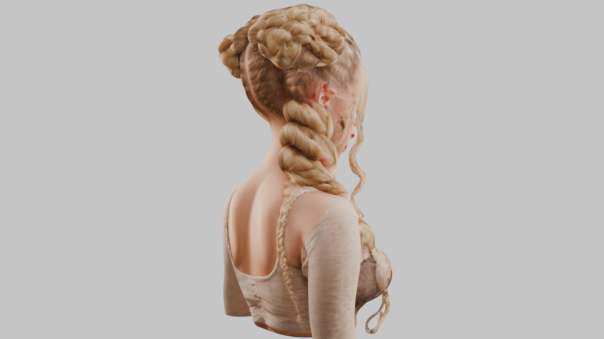 8 IN 1 YOUNG BEAUTIFUL TEEN HEAD BUST PACK FEMALE CHARACTER PACK Low-poly 3D model_34