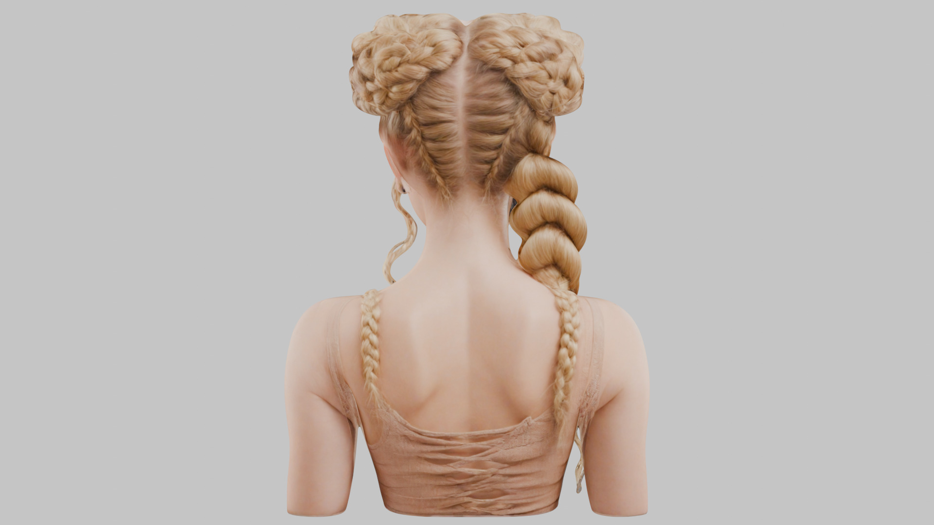 8 IN 1 YOUNG BEAUTIFUL TEEN HEAD BUST PACK FEMALE CHARACTER PACK Low-poly 3D model_49