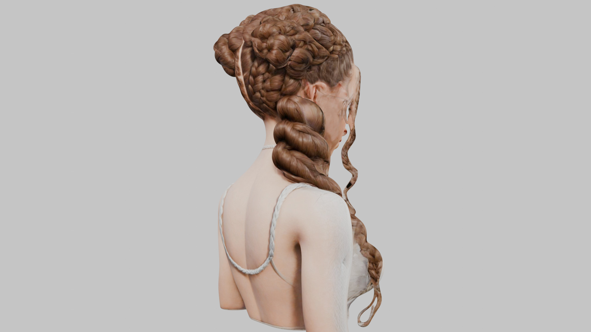 8 IN 1 YOUNG BEAUTIFUL TEEN HEAD BUST PACK FEMALE CHARACTER PACK Low-poly 3D model_12