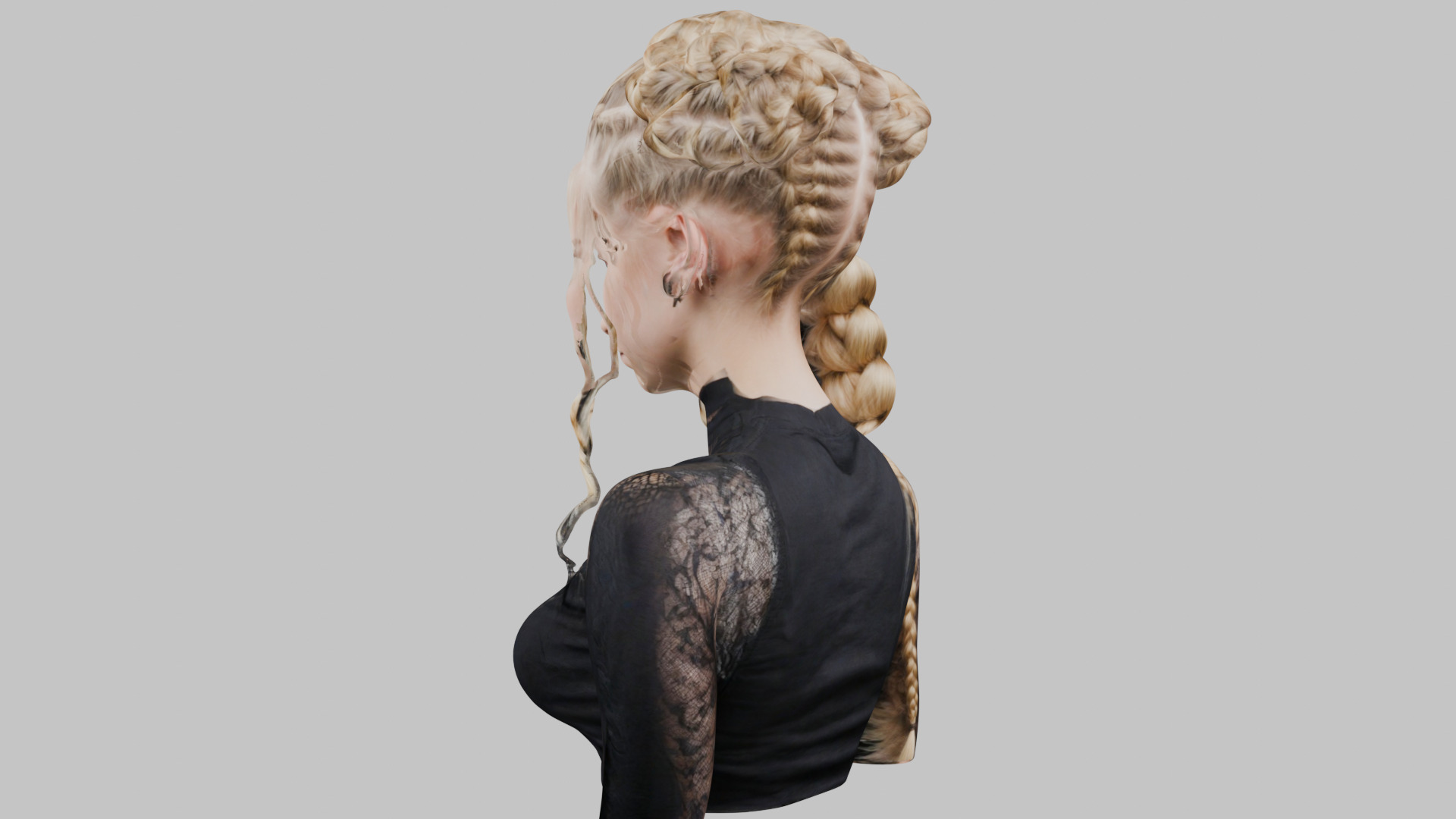 8 IN 1 YOUNG BEAUTIFUL TEEN HEAD BUST PACK FEMALE CHARACTER PACK Low-poly 3D model_30