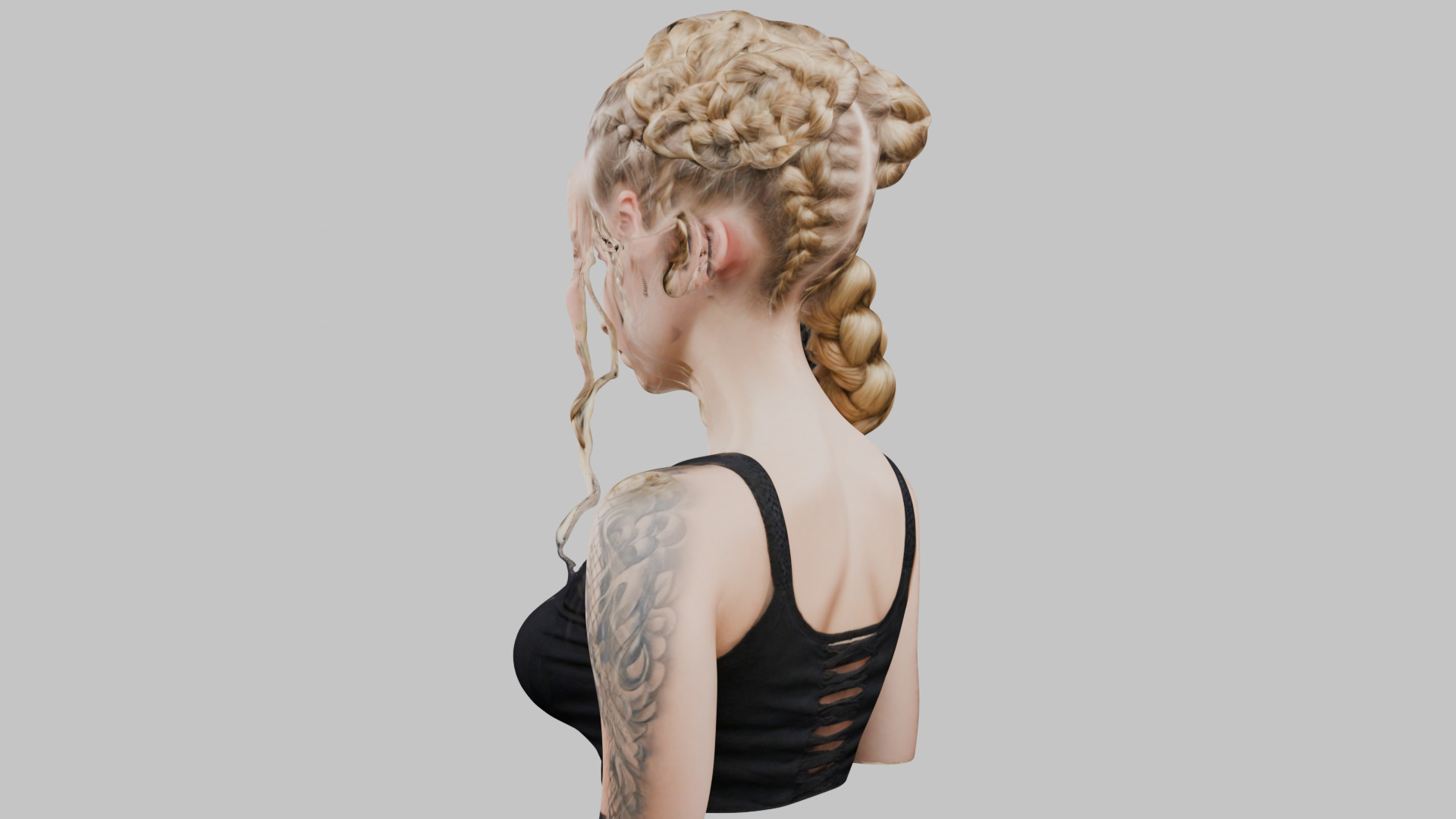 8 IN 1 YOUNG BEAUTIFUL TEEN HEAD BUST PACK FEMALE CHARACTER PACK Low-poly 3D model_44