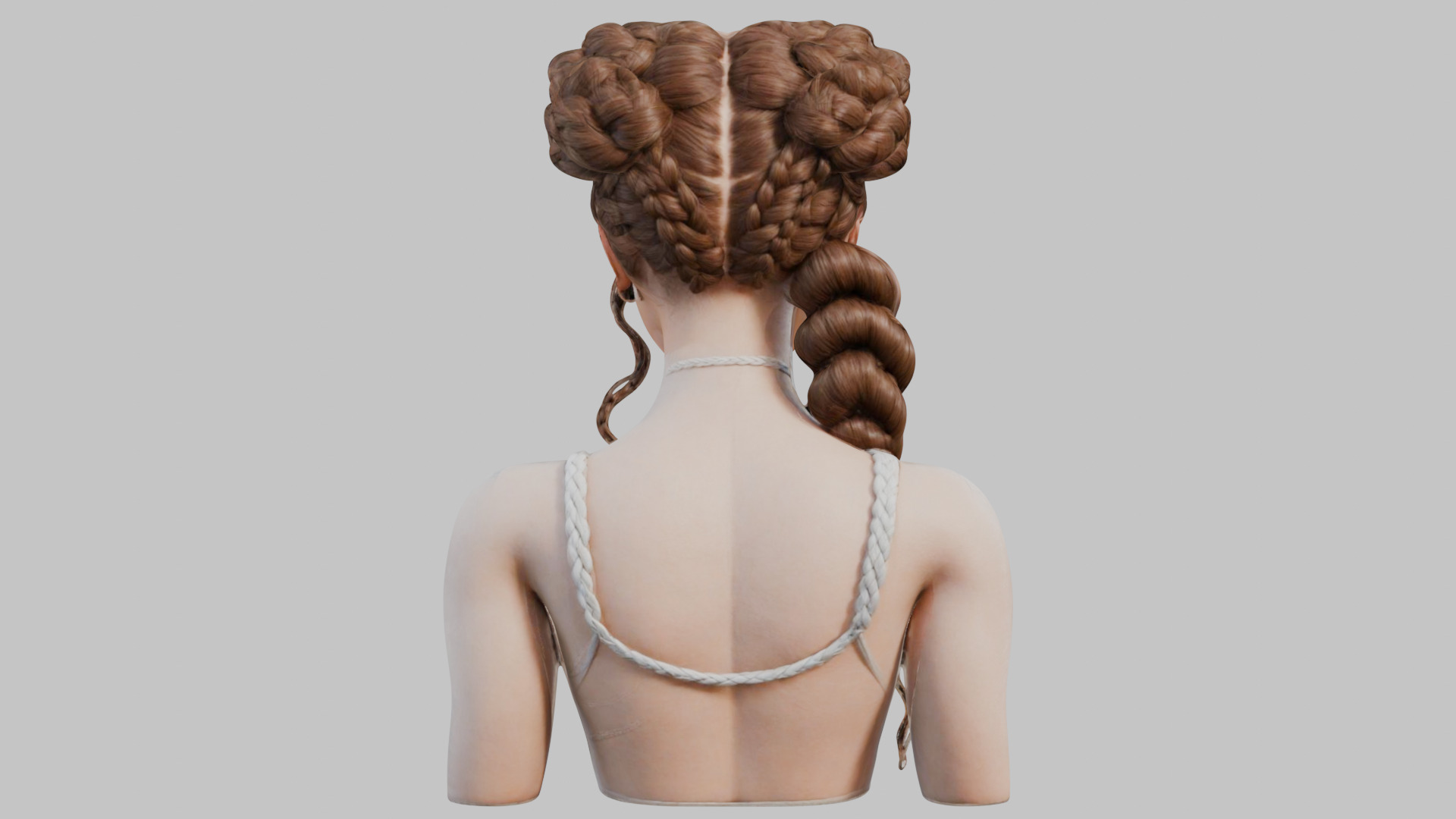 8 IN 1 YOUNG BEAUTIFUL TEEN HEAD BUST PACK FEMALE CHARACTER PACK Low-poly 3D model_13