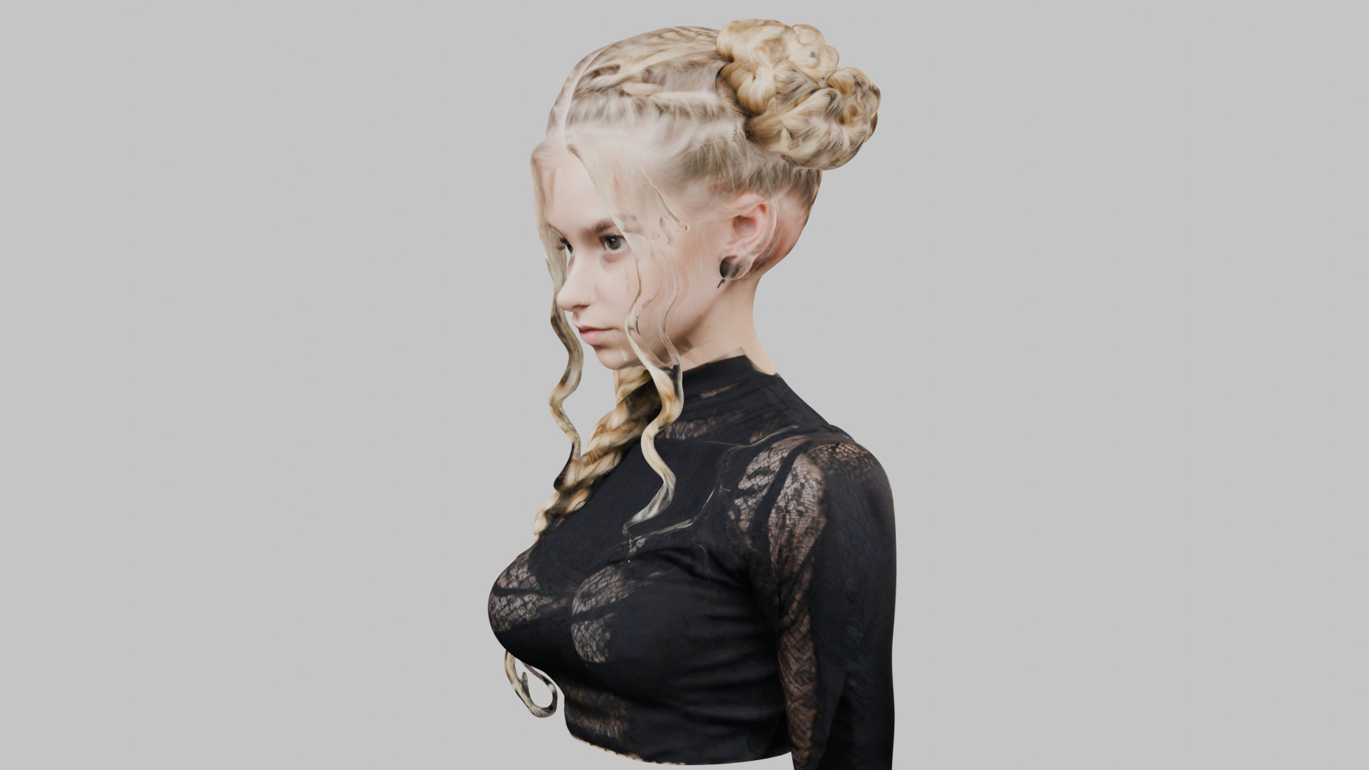 8 IN 1 YOUNG BEAUTIFUL TEEN HEAD BUST PACK FEMALE CHARACTER PACK Low-poly 3D model_28