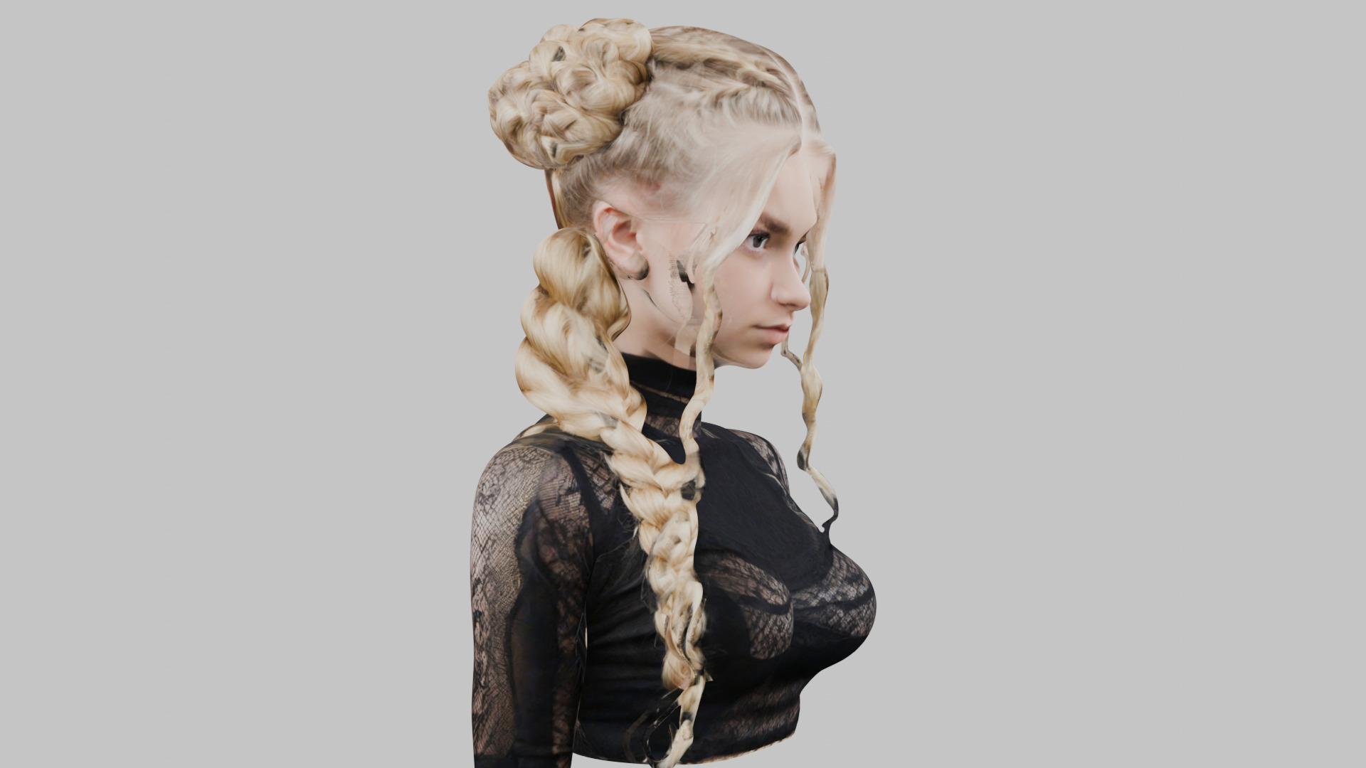 8 IN 1 YOUNG BEAUTIFUL TEEN HEAD BUST PACK FEMALE CHARACTER PACK Low-poly 3D model_31