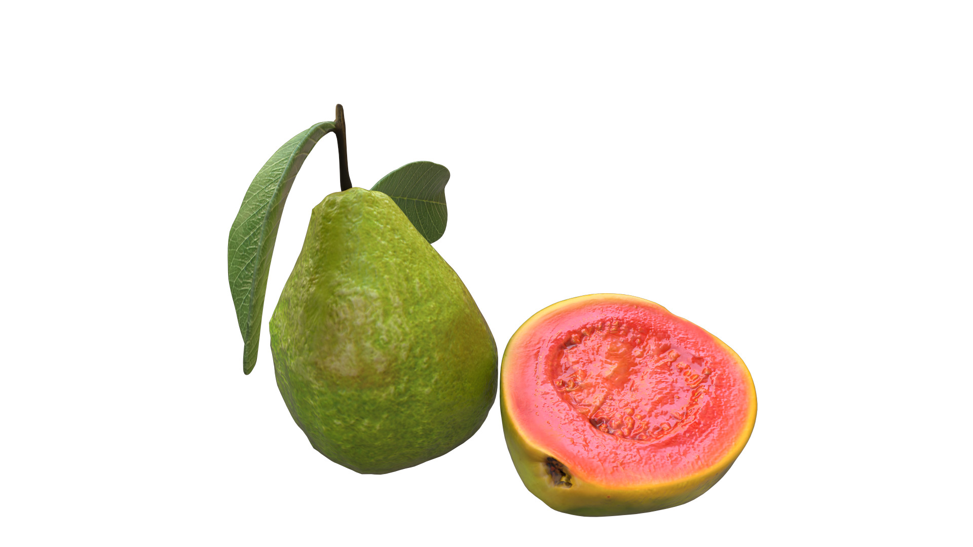  Guava  Low-poly 3D model_1