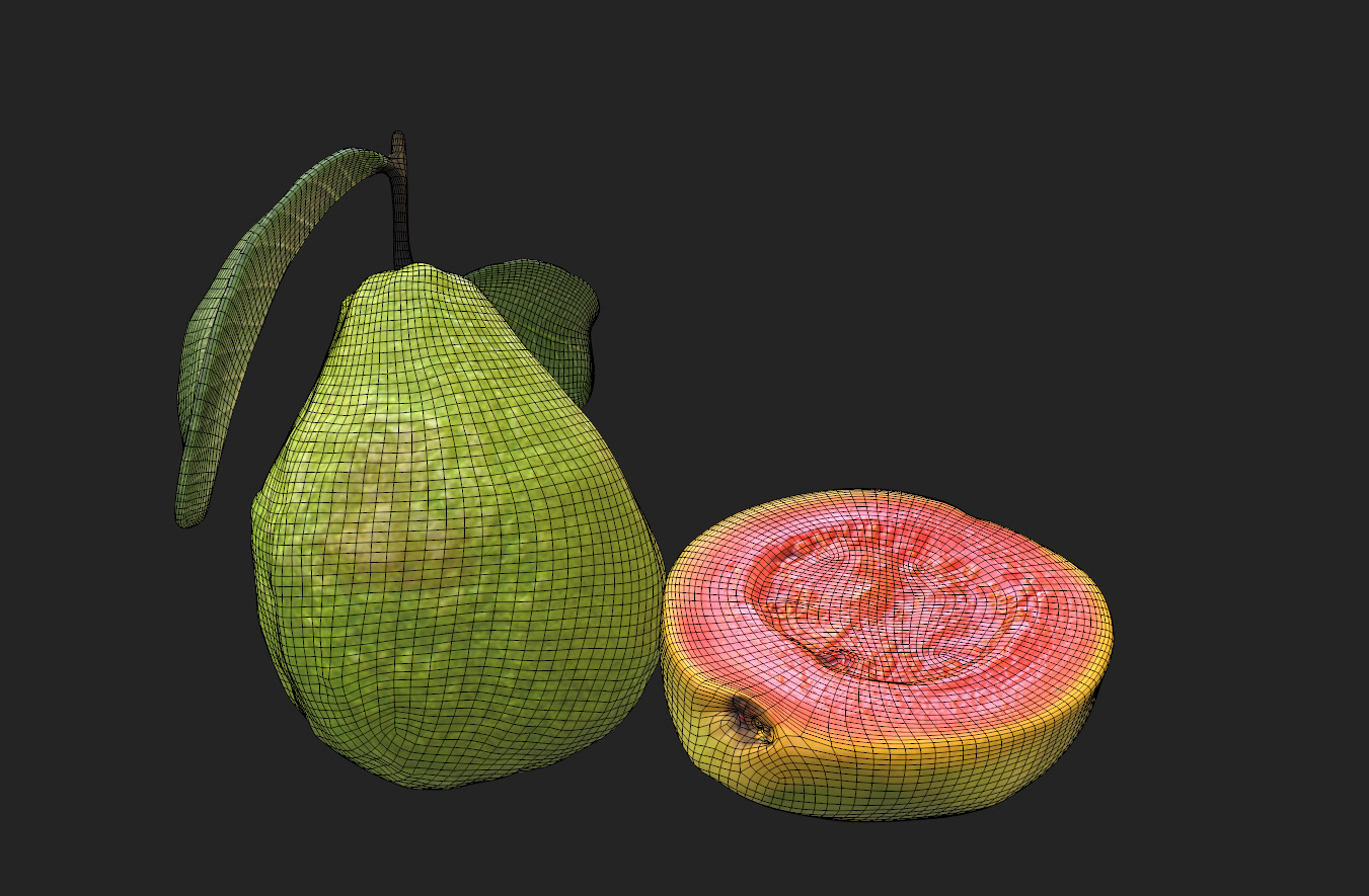  Guava  Low-poly 3D model_20