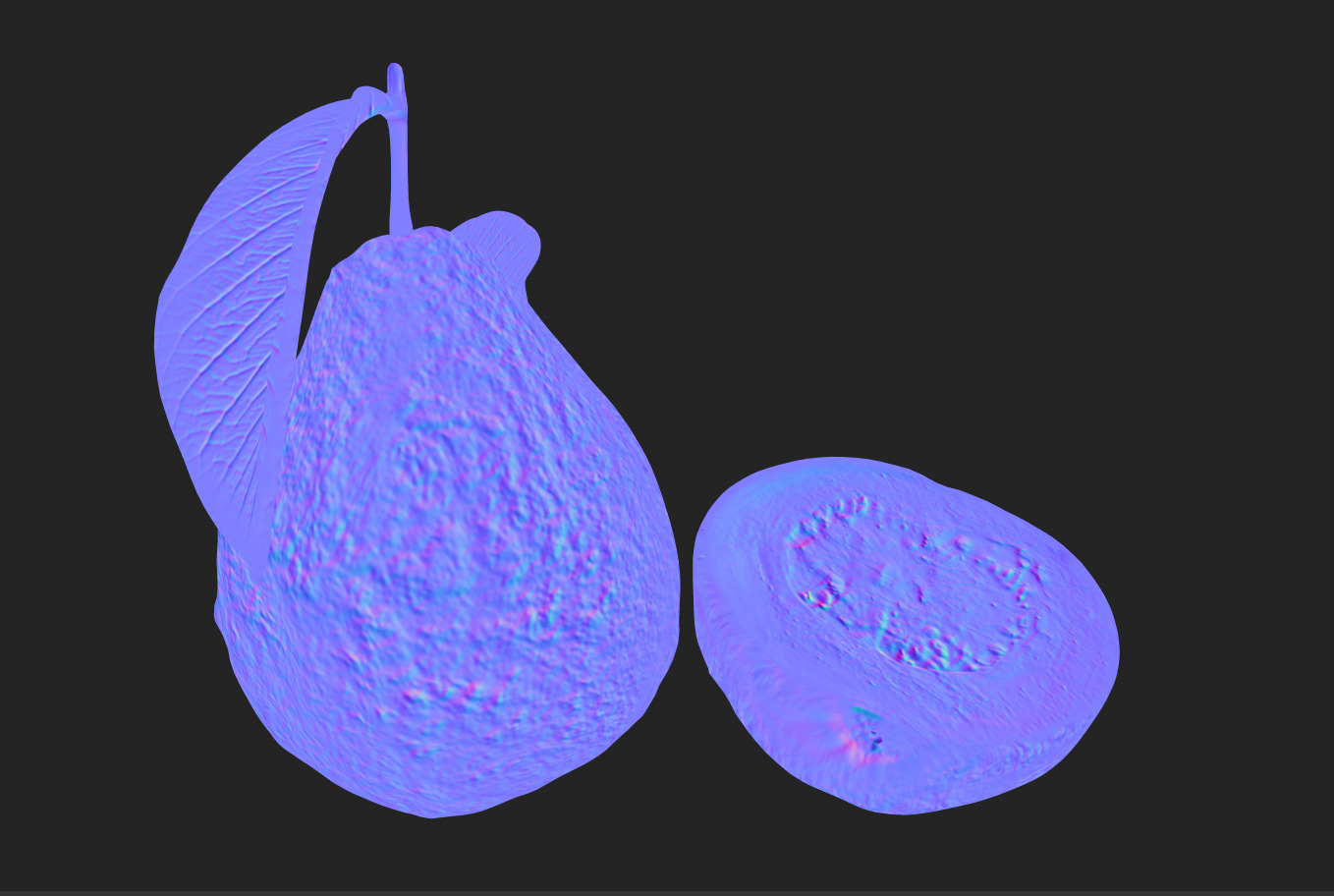  Guava  Low-poly 3D model_27