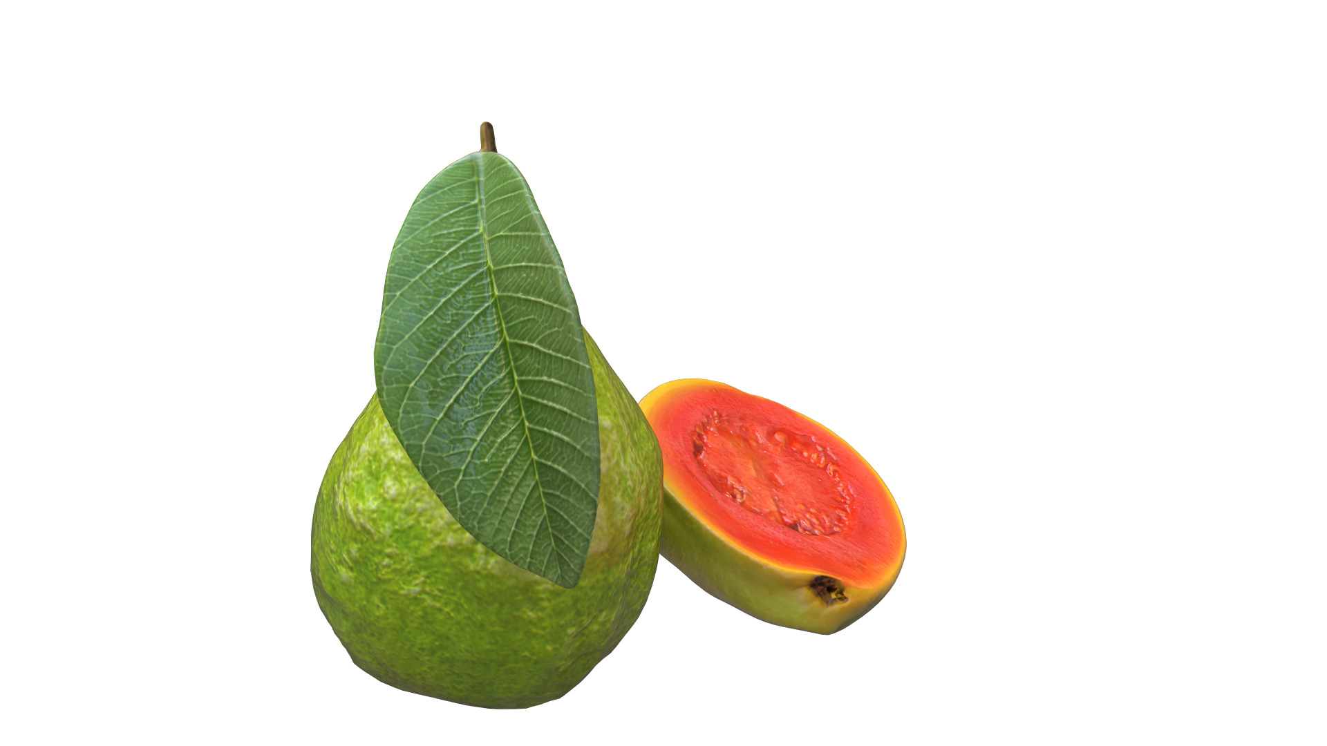  Guava  Low-poly 3D model_4