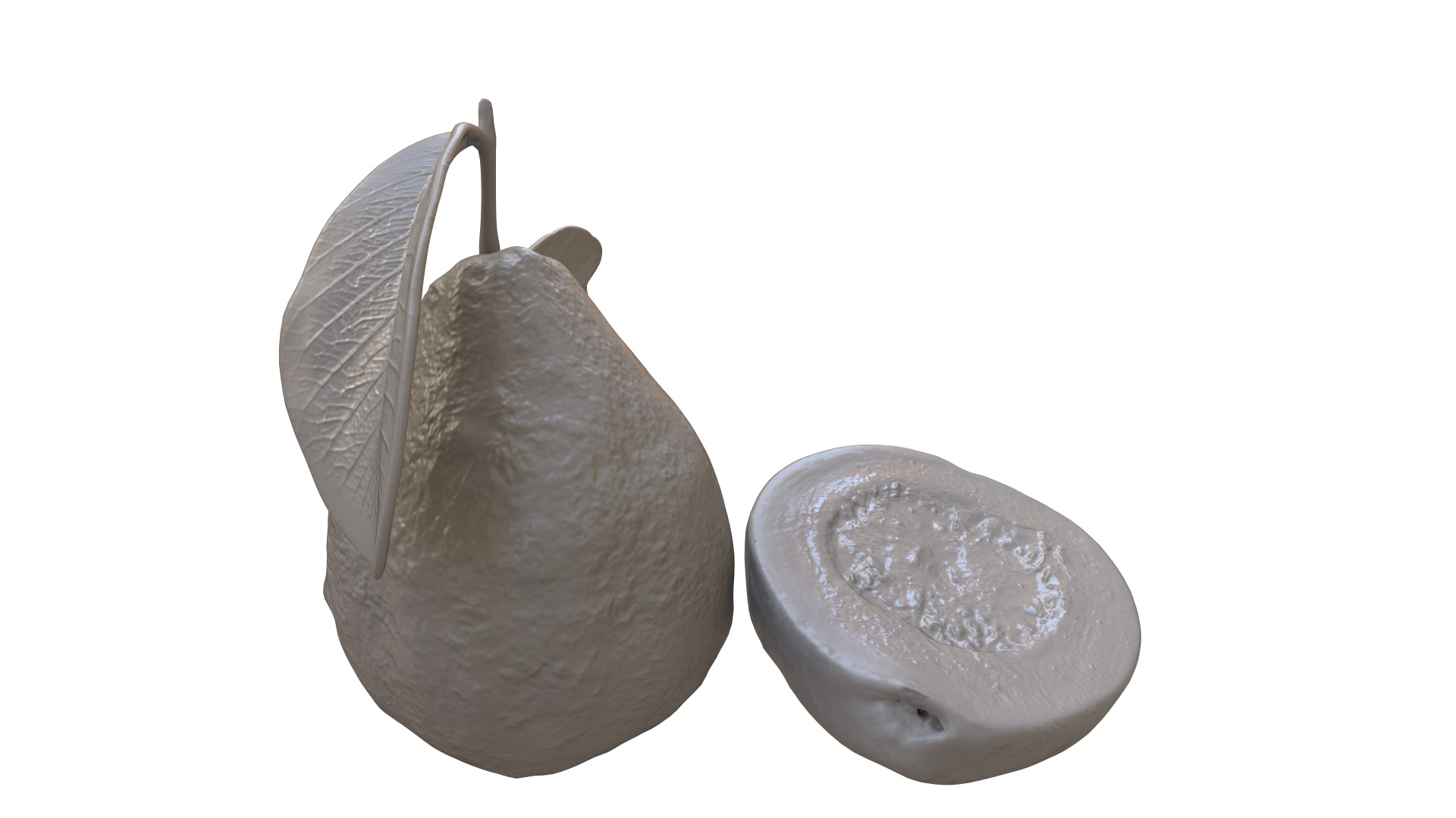  Guava  Low-poly 3D model_9