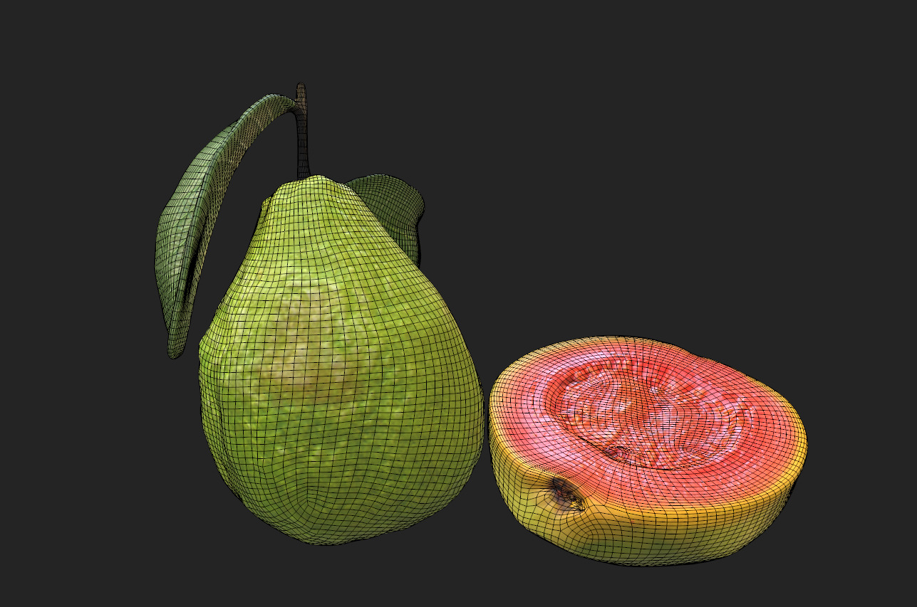  Guava  Low-poly 3D model_30