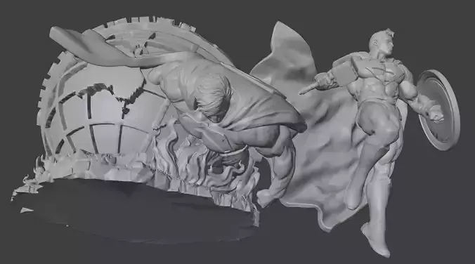 superman 3d stl print model