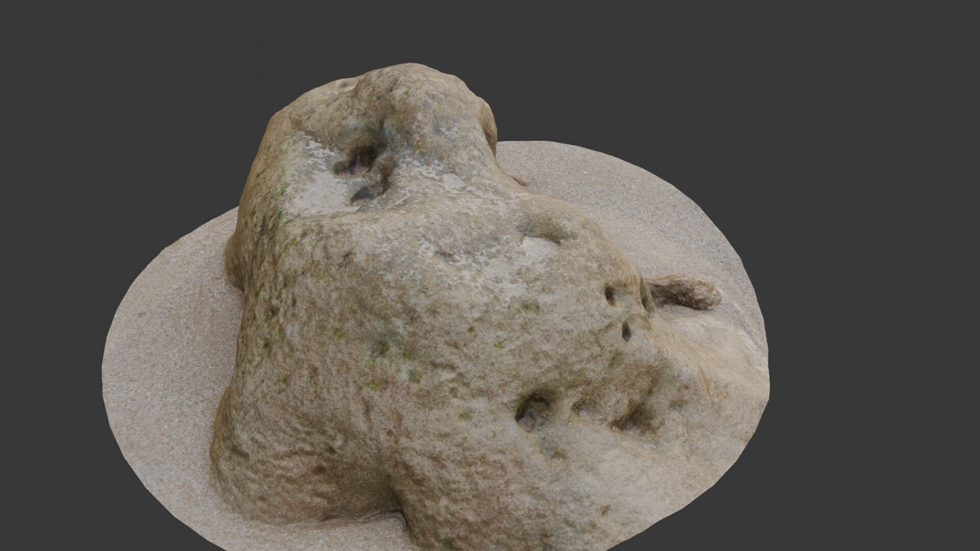 Eroded Coastal Rock - Low-poly 3D model_5