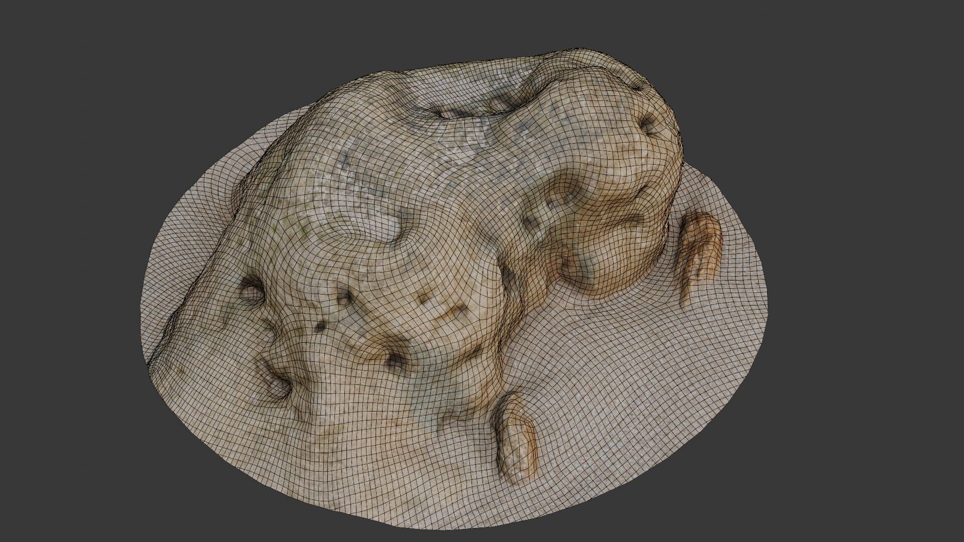 Eroded Coastal Rock - Low-poly 3D model_2