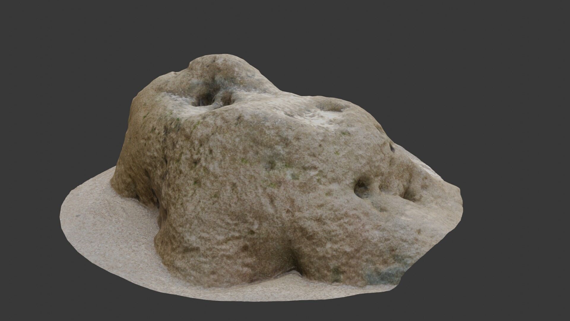 Eroded Coastal Rock - Low-poly 3D model_6