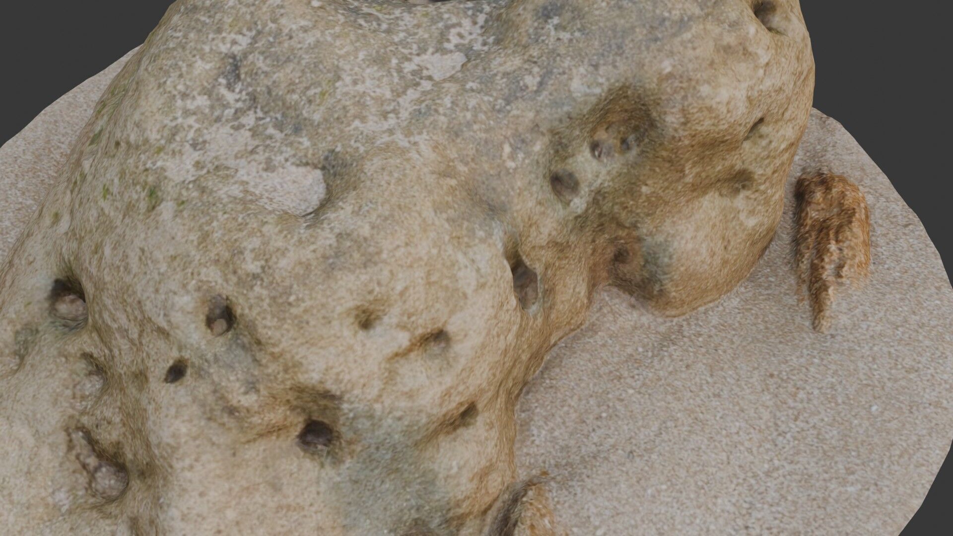 Eroded Coastal Rock - Low-poly 3D model_3