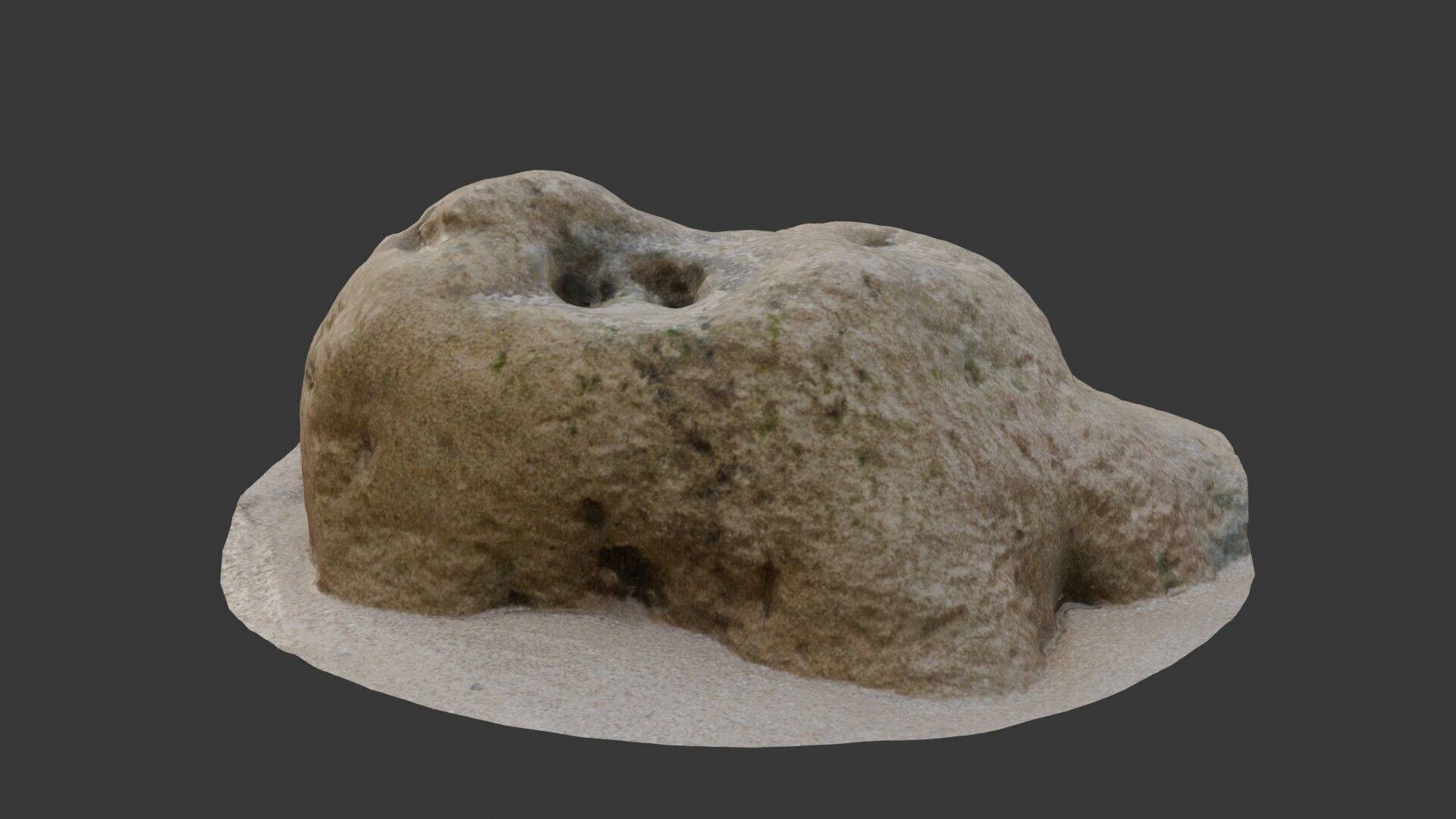 Eroded Coastal Rock - Low-poly 3D model_7