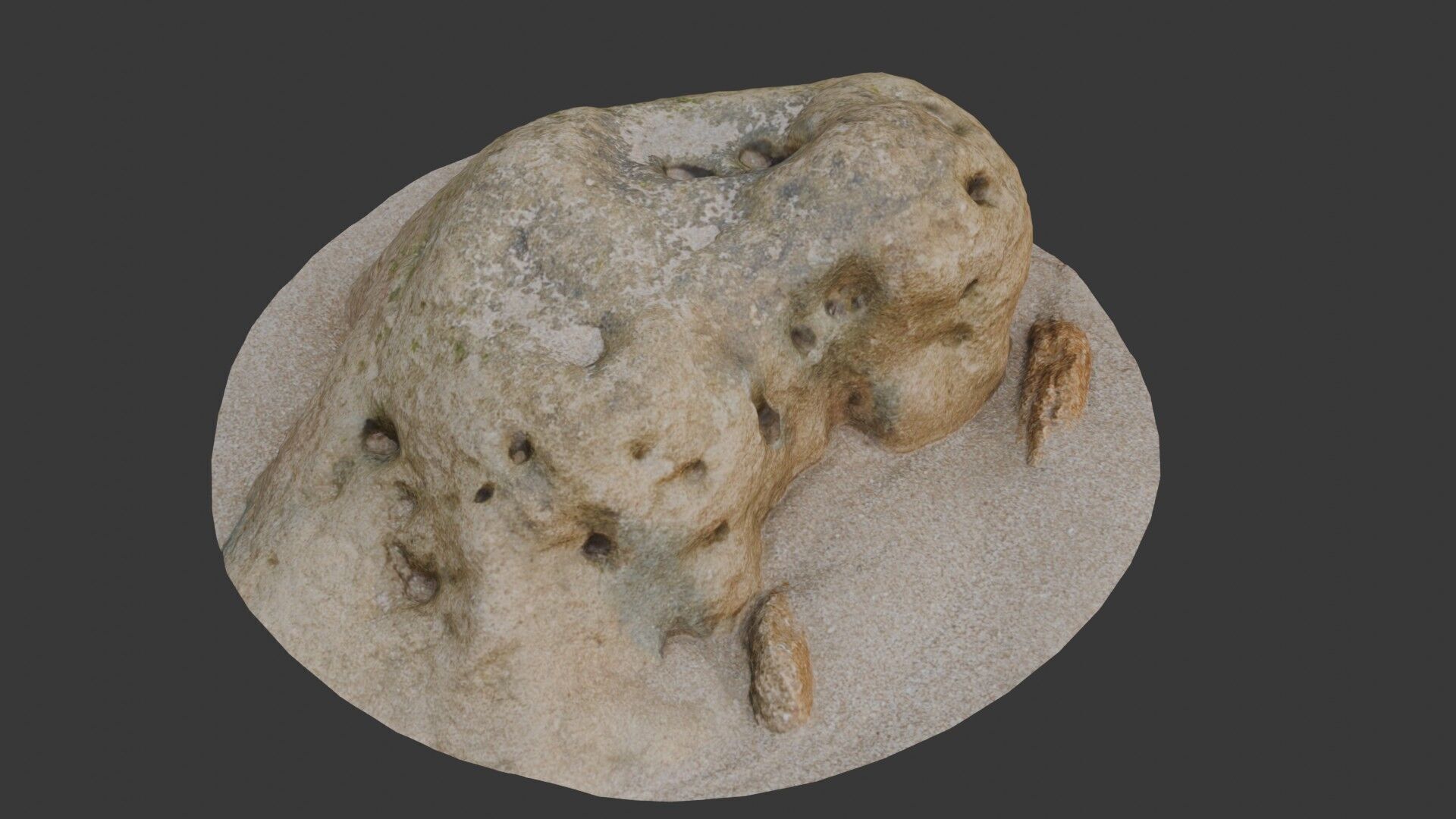 Eroded Coastal Rock - Low-poly 3D model_1