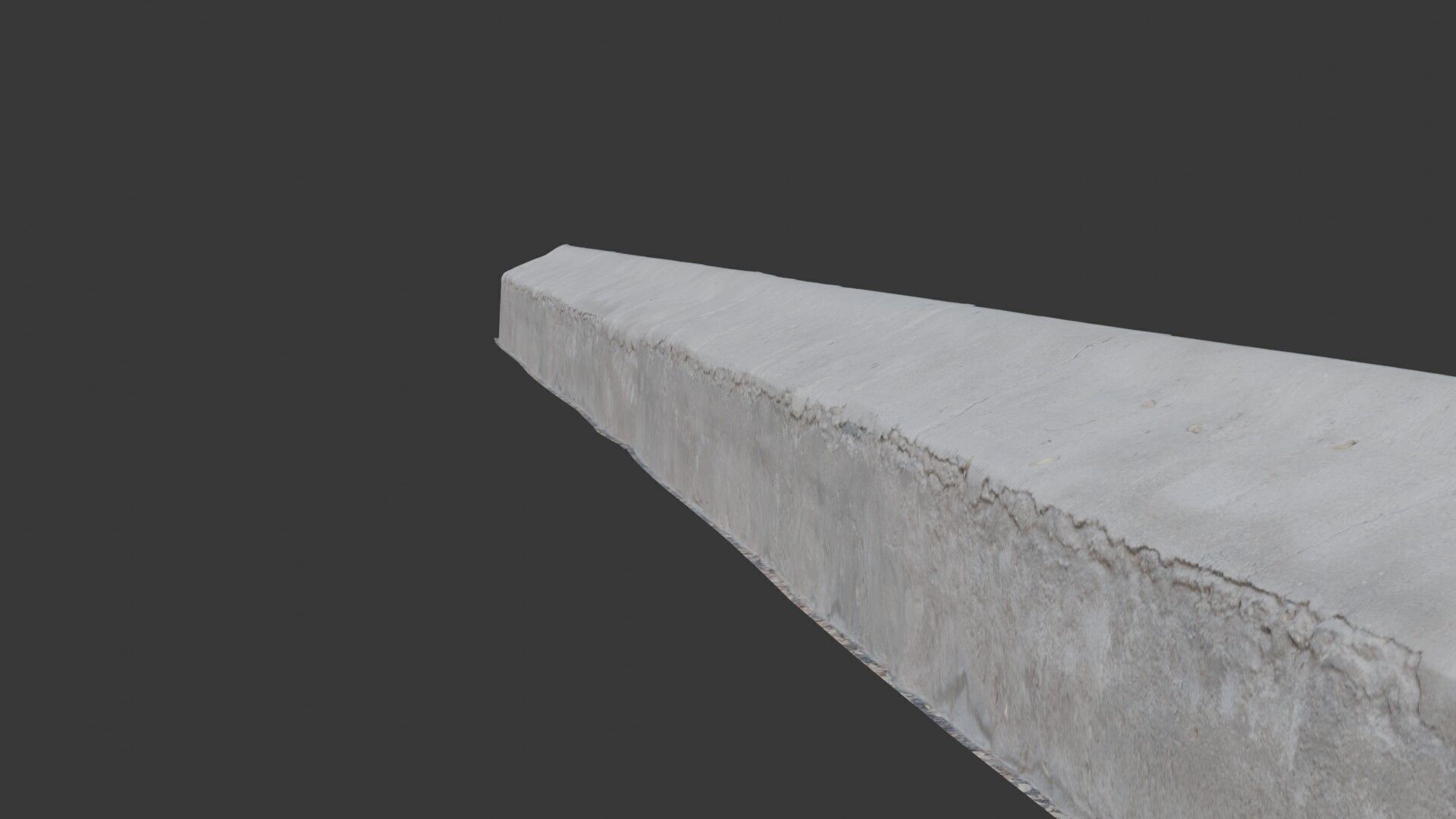 Worn Concrete Beam Low-poly 3D model_4