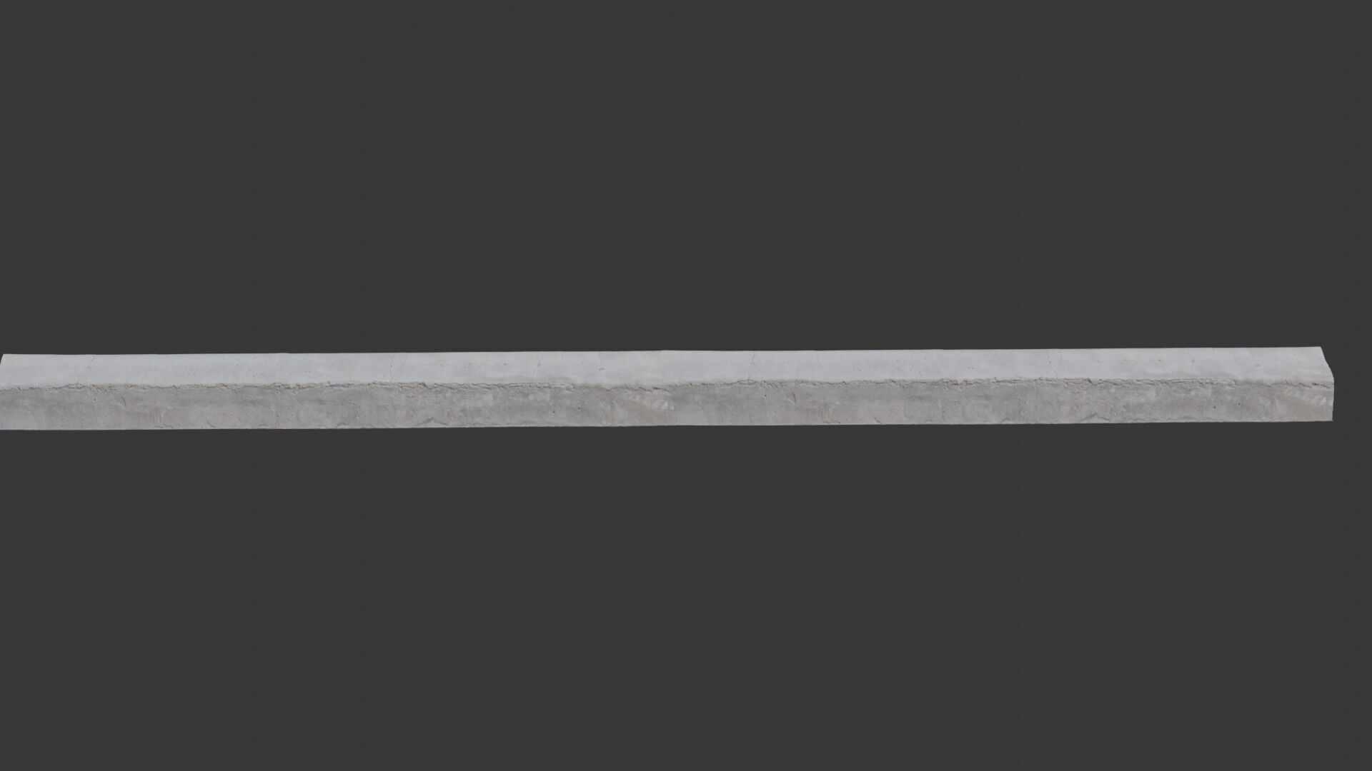 Worn Concrete Beam Low-poly 3D model_1