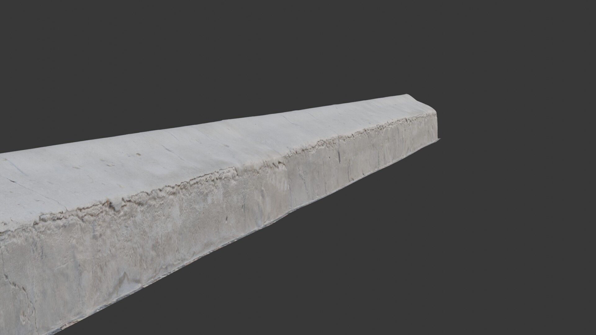 Worn Concrete Beam Low-poly 3D model_5