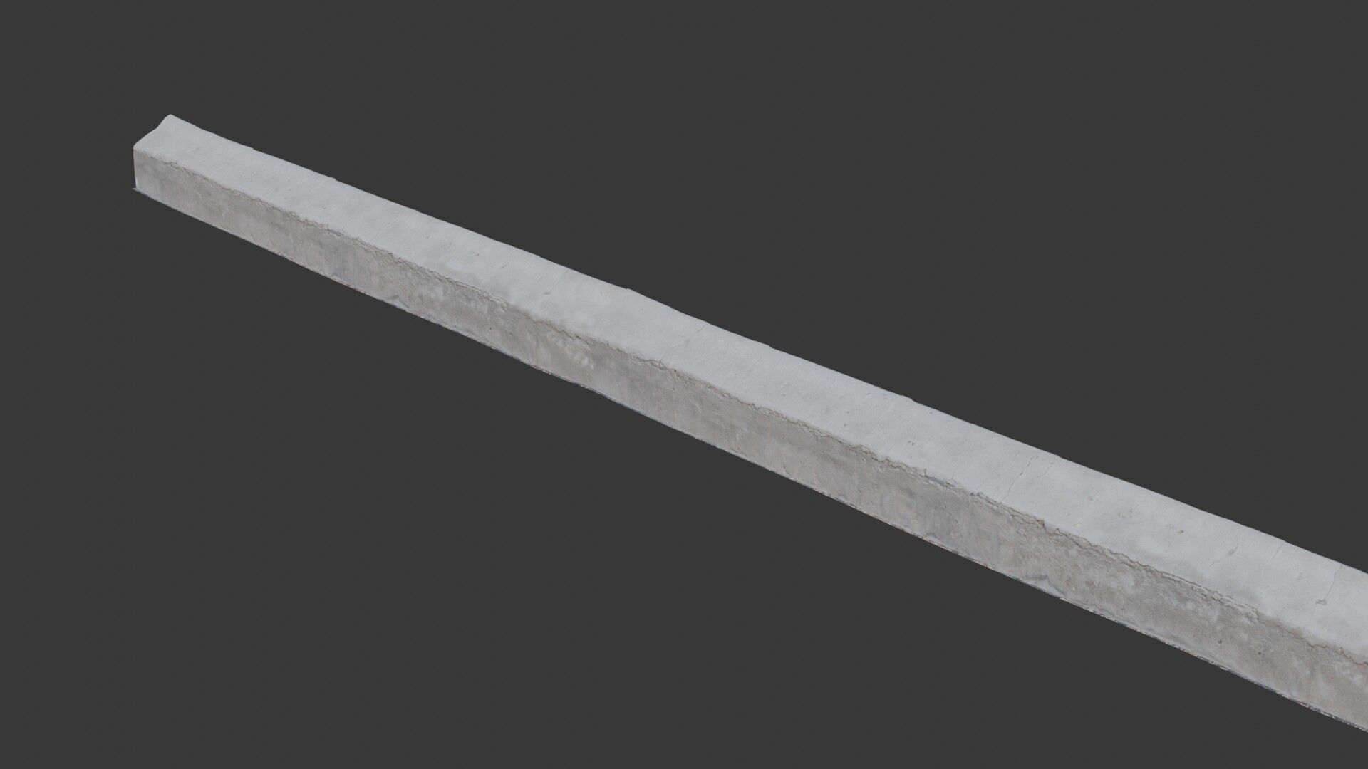 Worn Concrete Beam Low-poly 3D model_6