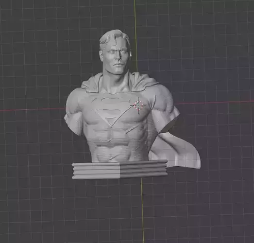 Superman Bust STL 3d print ready model