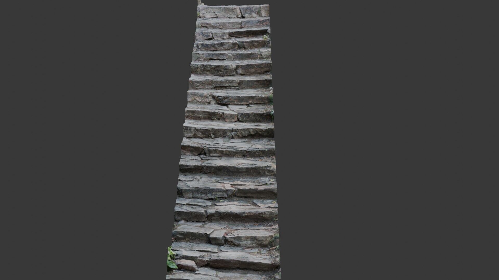 Ancient Stone Staircase Low-poly 3D model_1