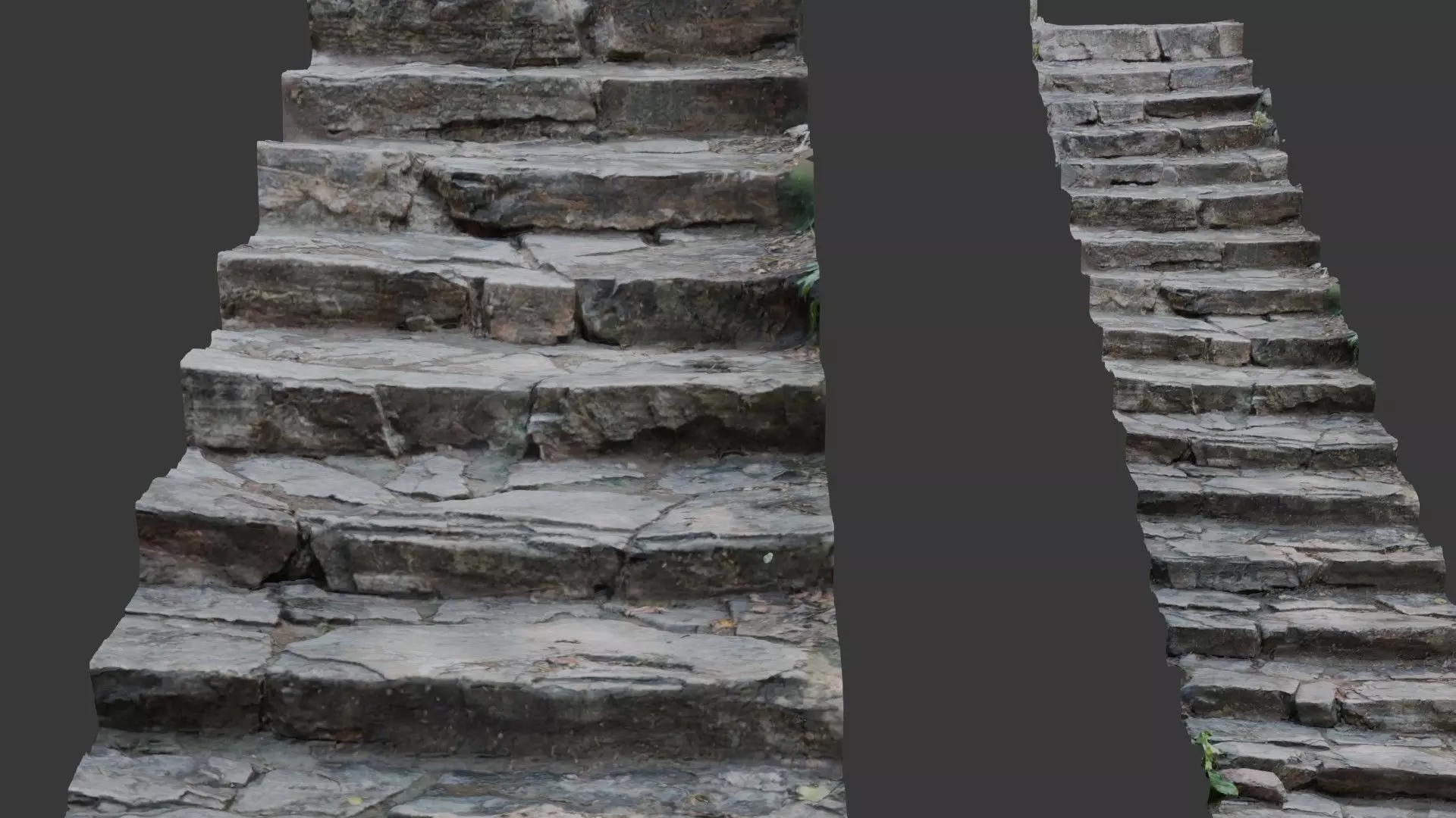 Ancient Stone Staircase Low-poly 3D model_0