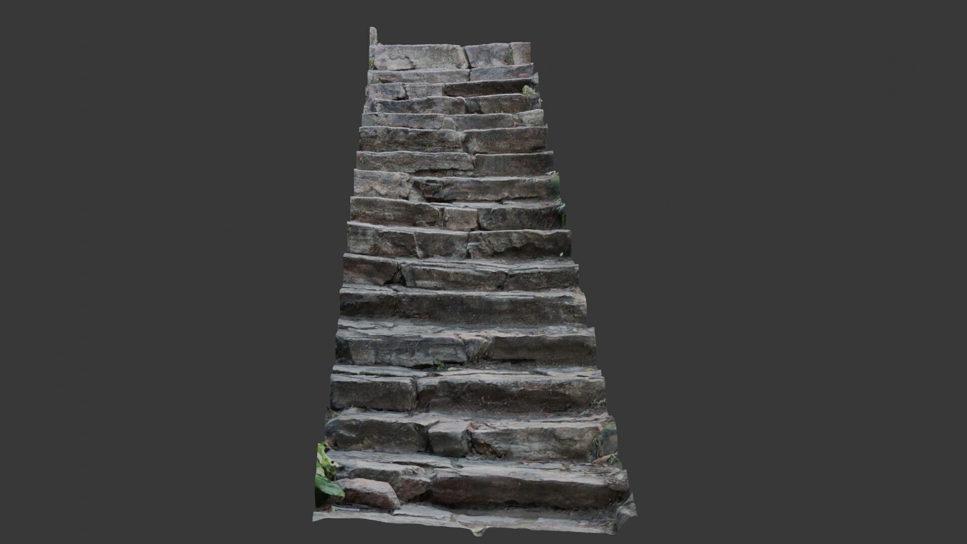 Ancient Stone Staircase Low-poly 3D model_6