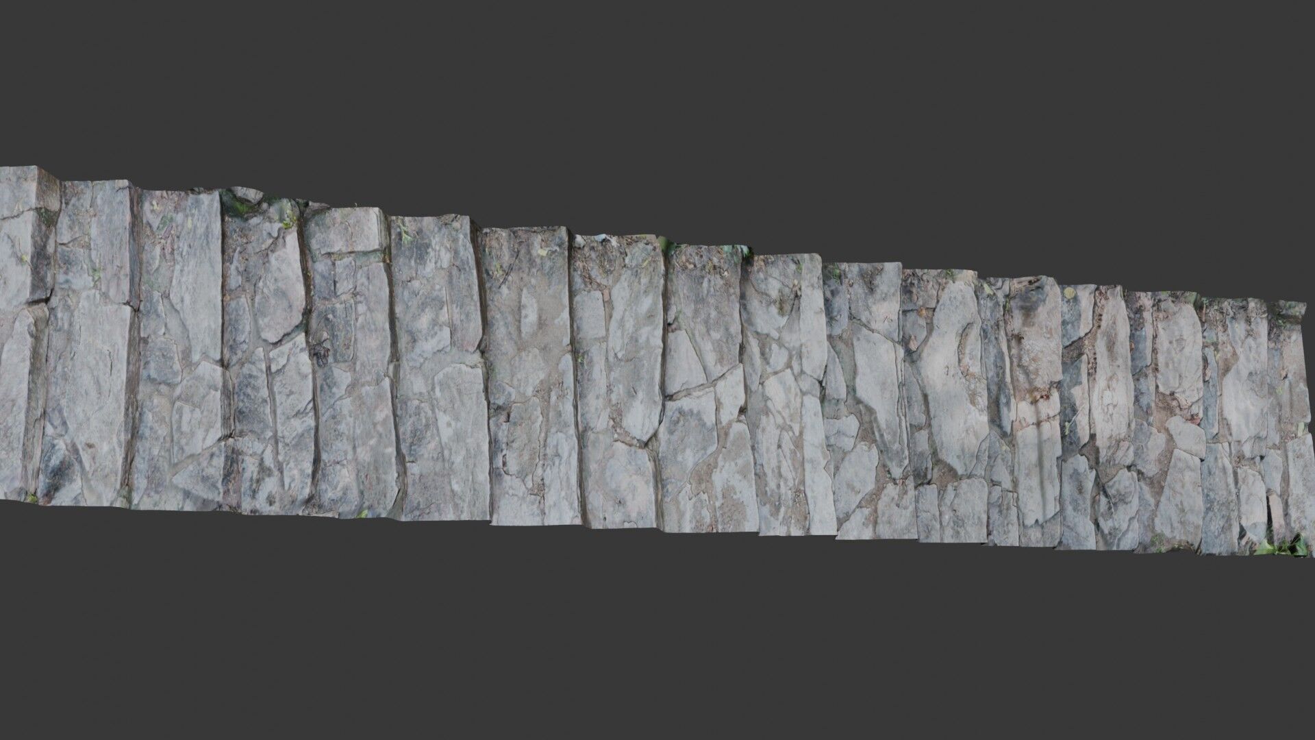 Ancient Stone Staircase Low-poly 3D model_4