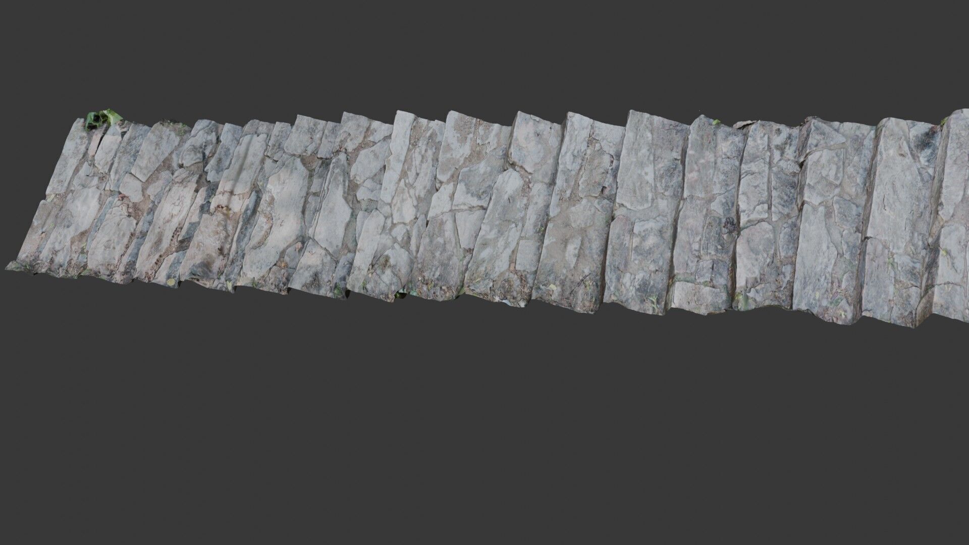 Ancient Stone Staircase Low-poly 3D model_5