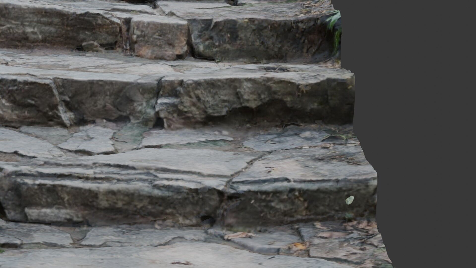 Ancient Stone Staircase Low-poly 3D model_3