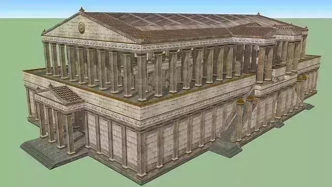 Fantasy Greco-Roman Temple Free 3D model