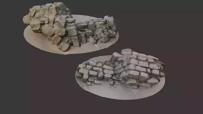 Ancient Ruined Stone Wall