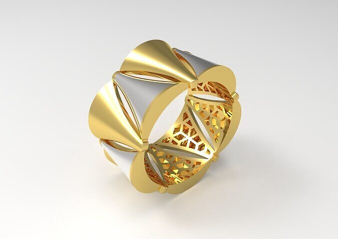 woman gold ring rr0012 3D print model