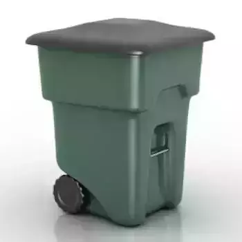 Trash can on wheels Free 3D model