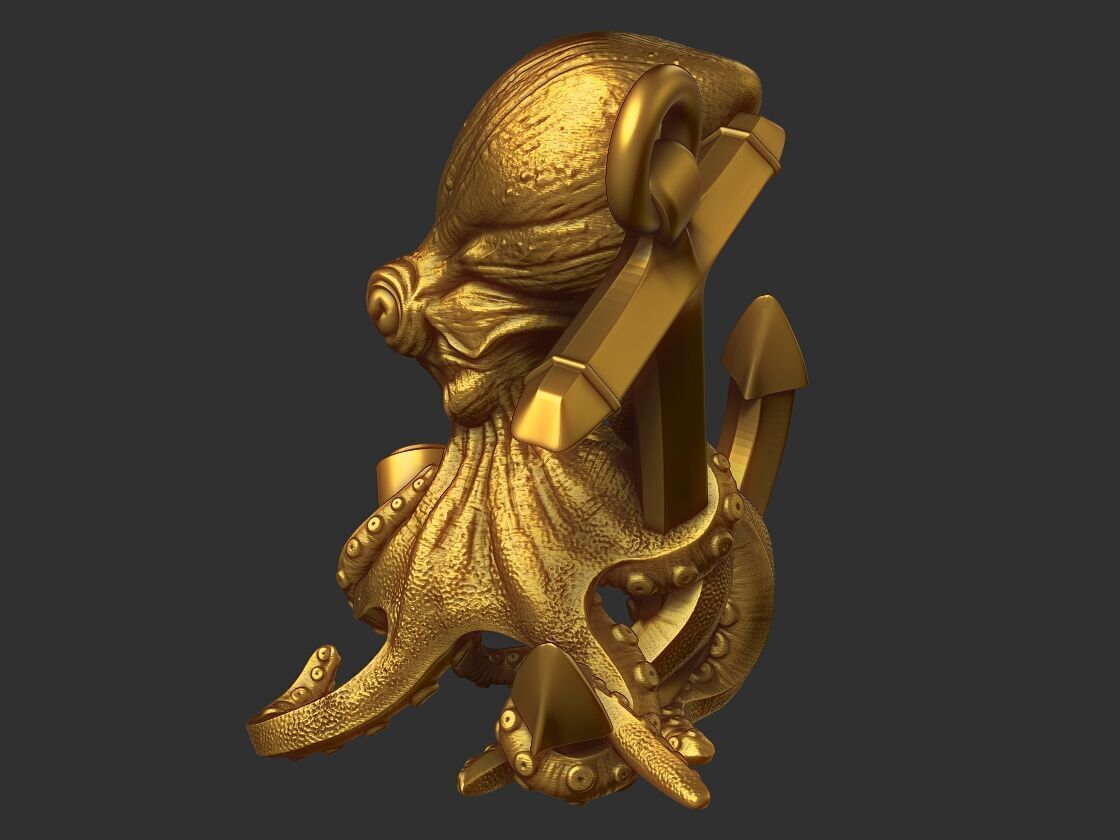 Octopus lamp 3D print model_11