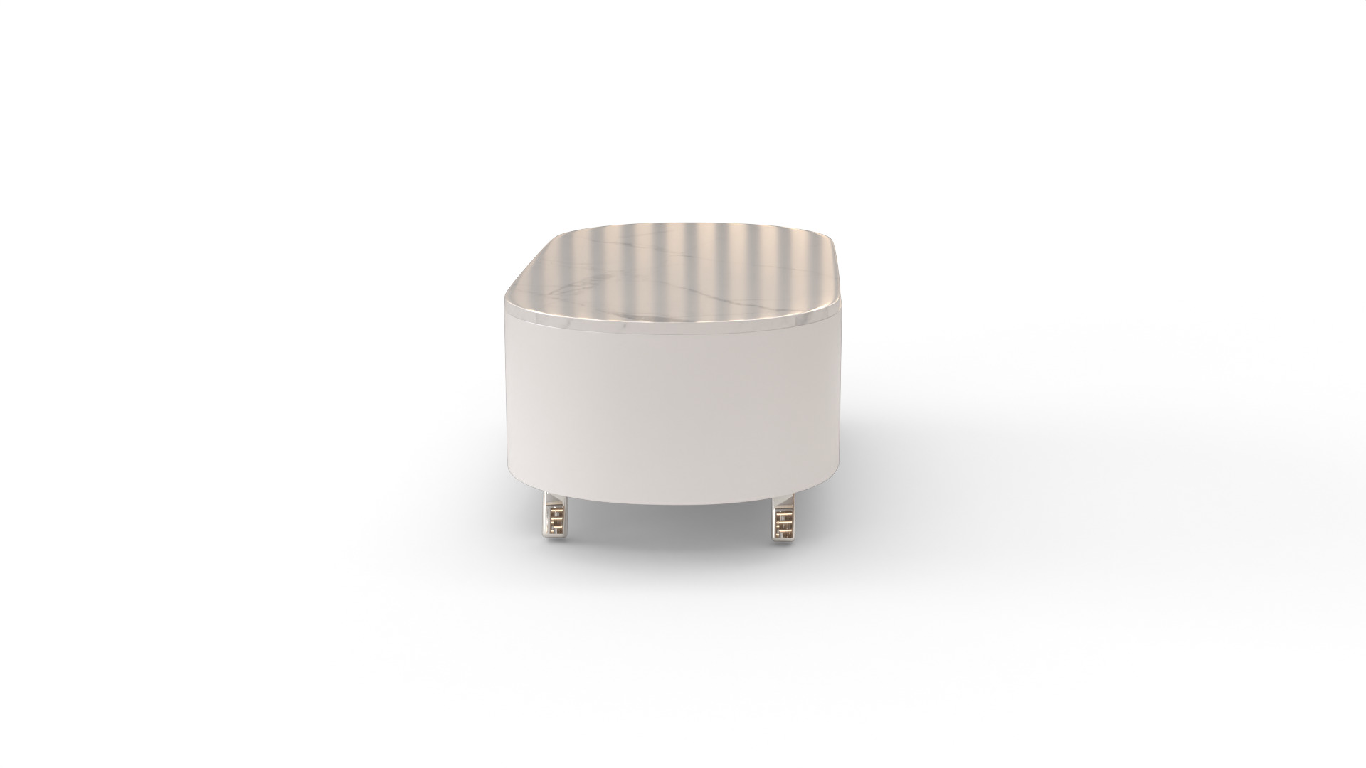 Modern Oval Coffee Table Low-poly 3D model_6