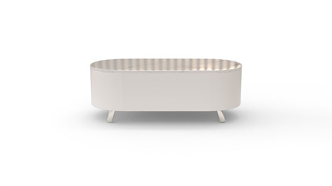 Modern Oval Coffee Table Low-poly 3D model