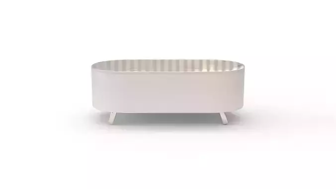 Modern Oval Coffee Table Low-poly 3D model