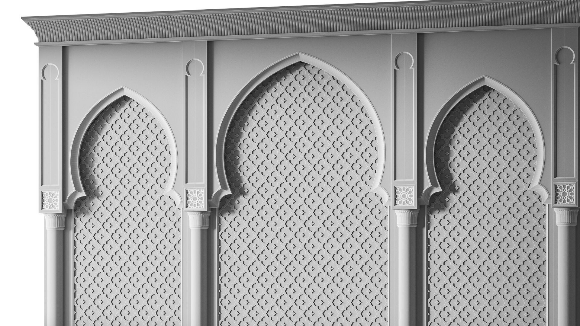 Arch 03 Arabic Wall Decor 3D model_5