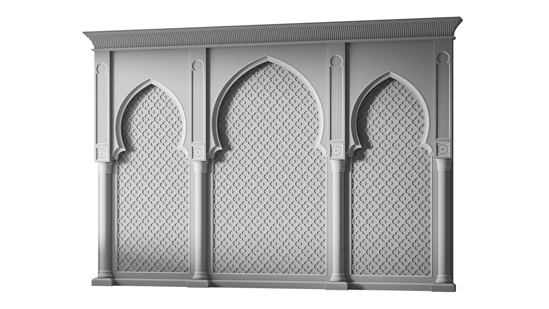 Arch 03 Arabic Wall Decor 3D model_4