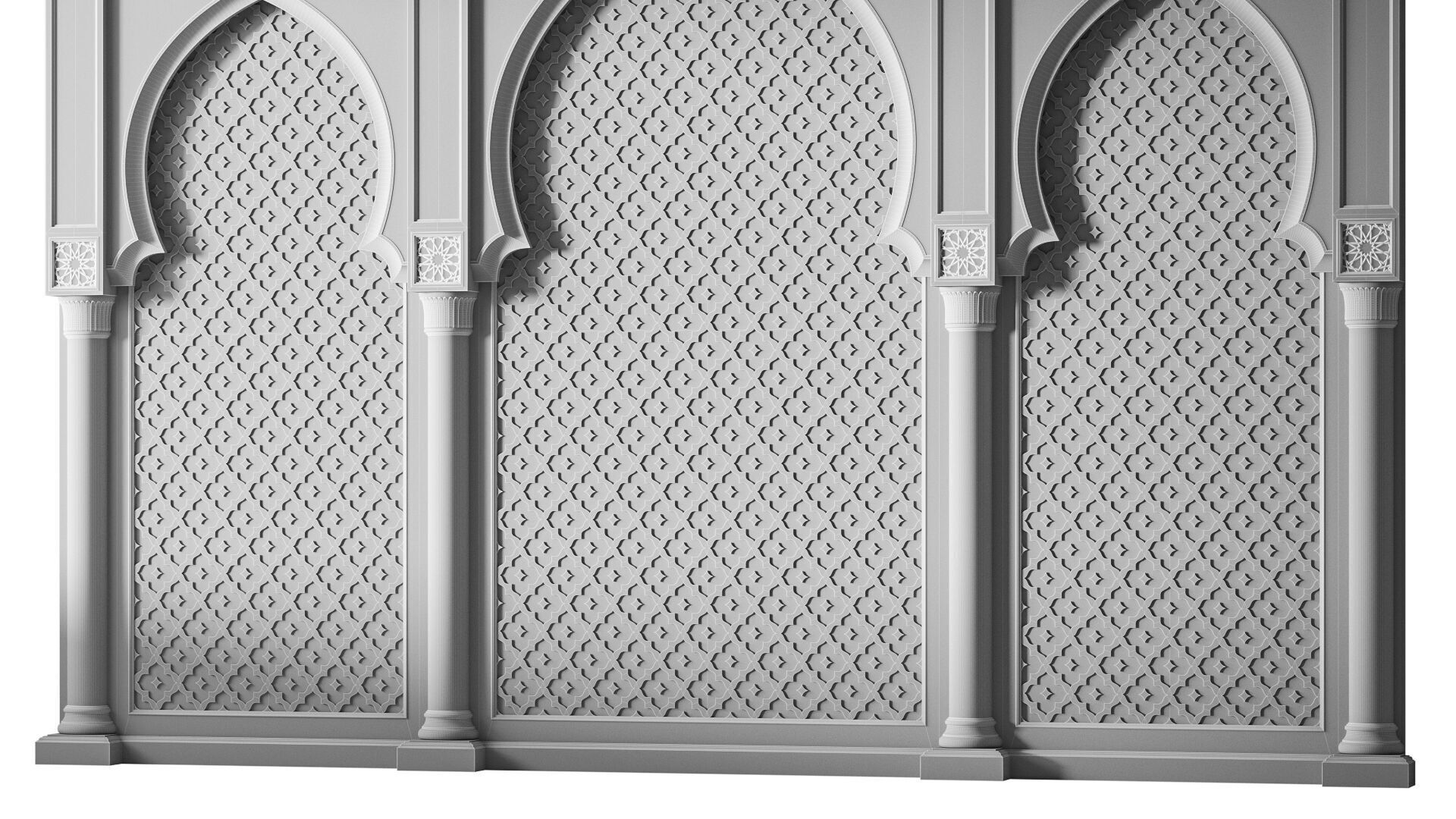 Arch 03 Arabic Wall Decor 3D model_6