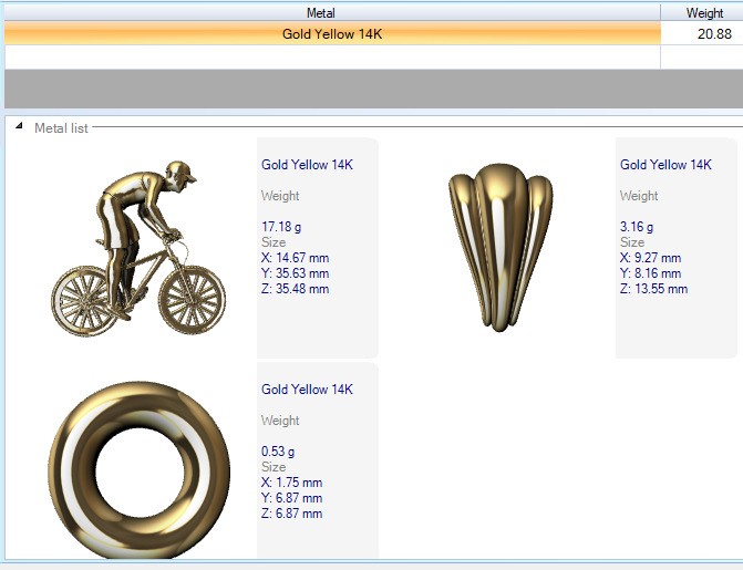 Cyclist Pendant 3D print model_22